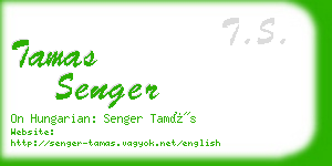 tamas senger business card